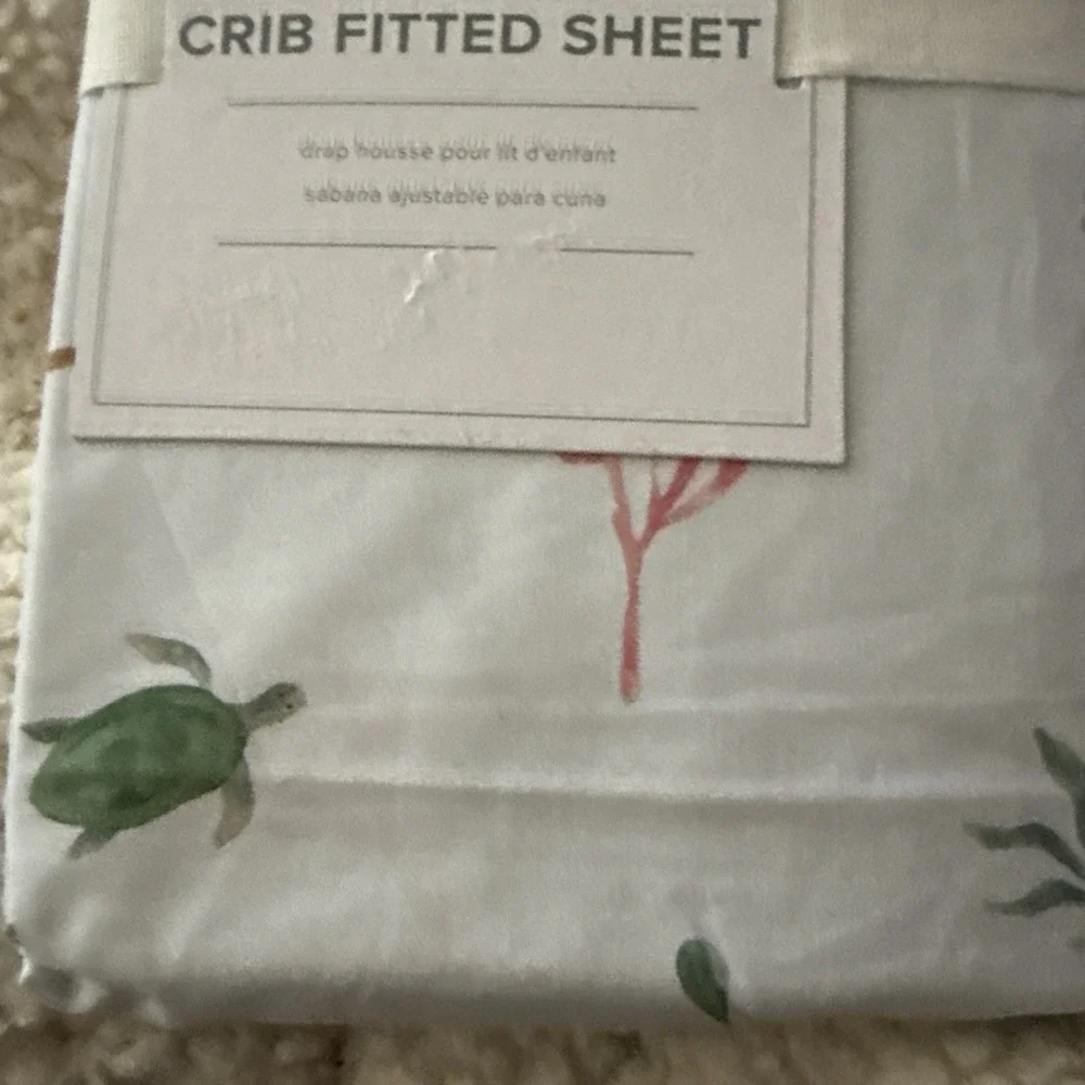 Pottery Barn Kids Under The Sea Crib Fitted Sheet 27.5